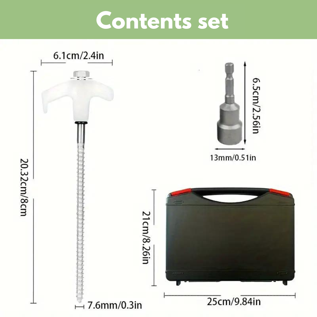 BeyondPeaks - Screwable Steel Pegs - 12 Pieces