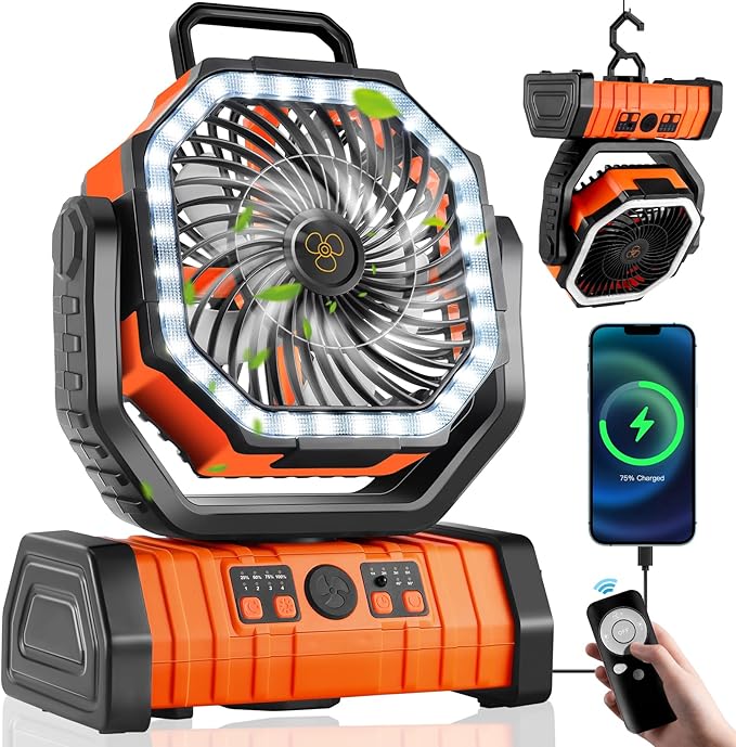 Camping Fan - 3-in-1 - LED - USB