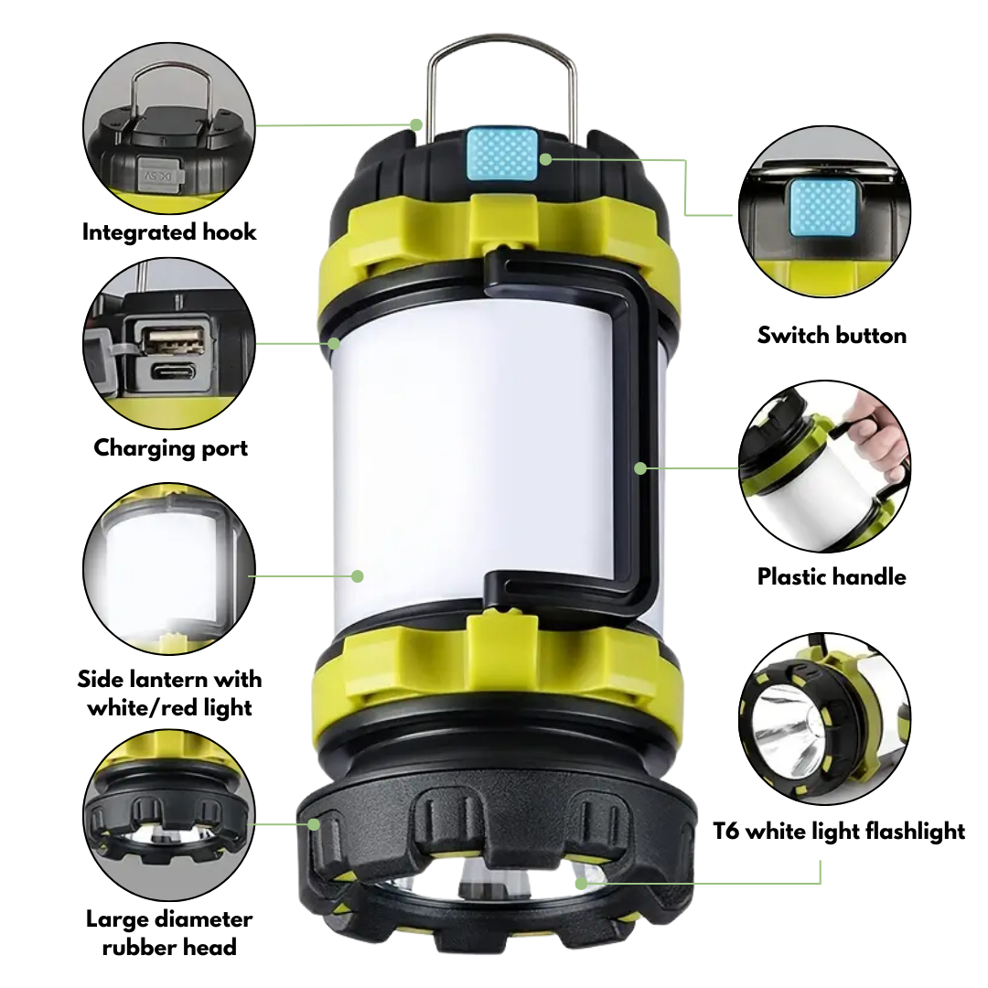 Camping lantern - 3-in-1 - LED