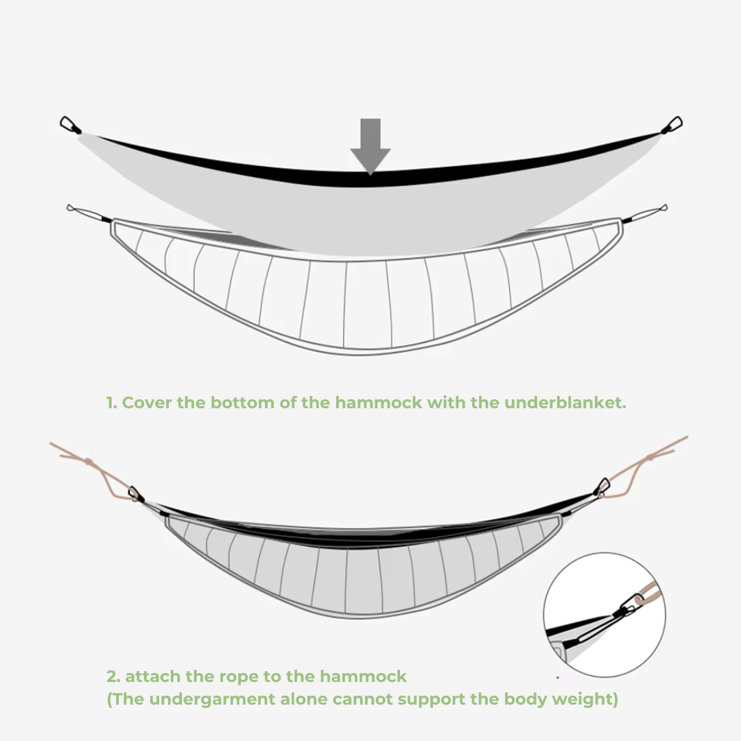 Hammock underquilt - Insulating Underblanket