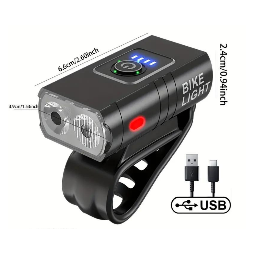 LED Bicycle Light - 1000 & 500 Lumens - USB Rechargeable