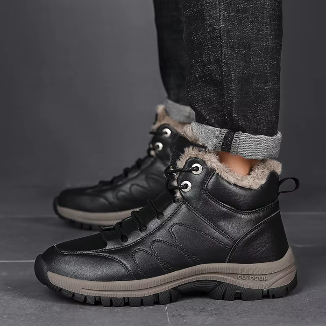 Men's Lined Winter Shoes - Waterproof - Ankle Boots