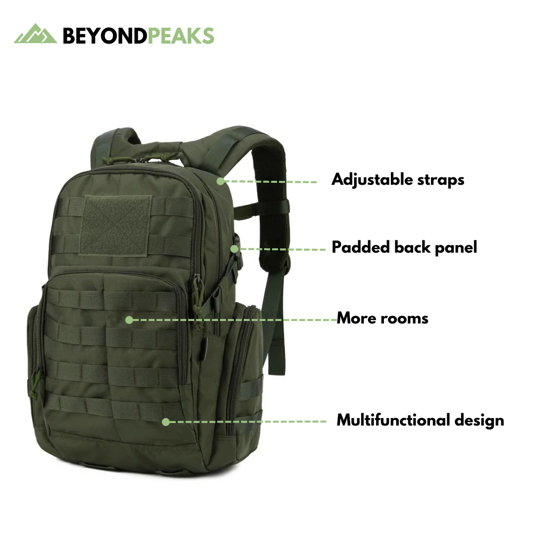 Tactical Backpack 25L - Water Repellent - MOLLE System