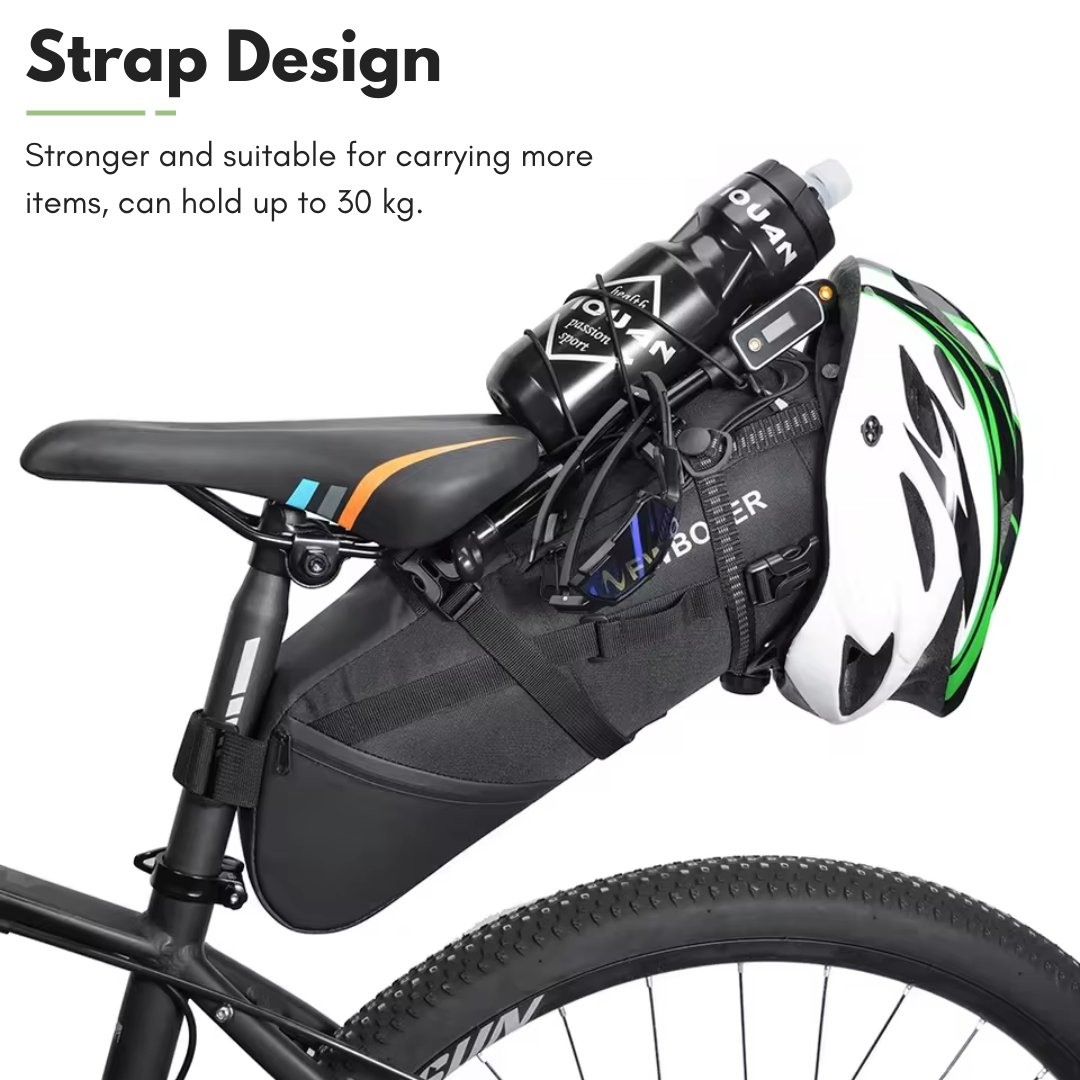 Waterproof Bike Saddle Bag - 10L Capacity