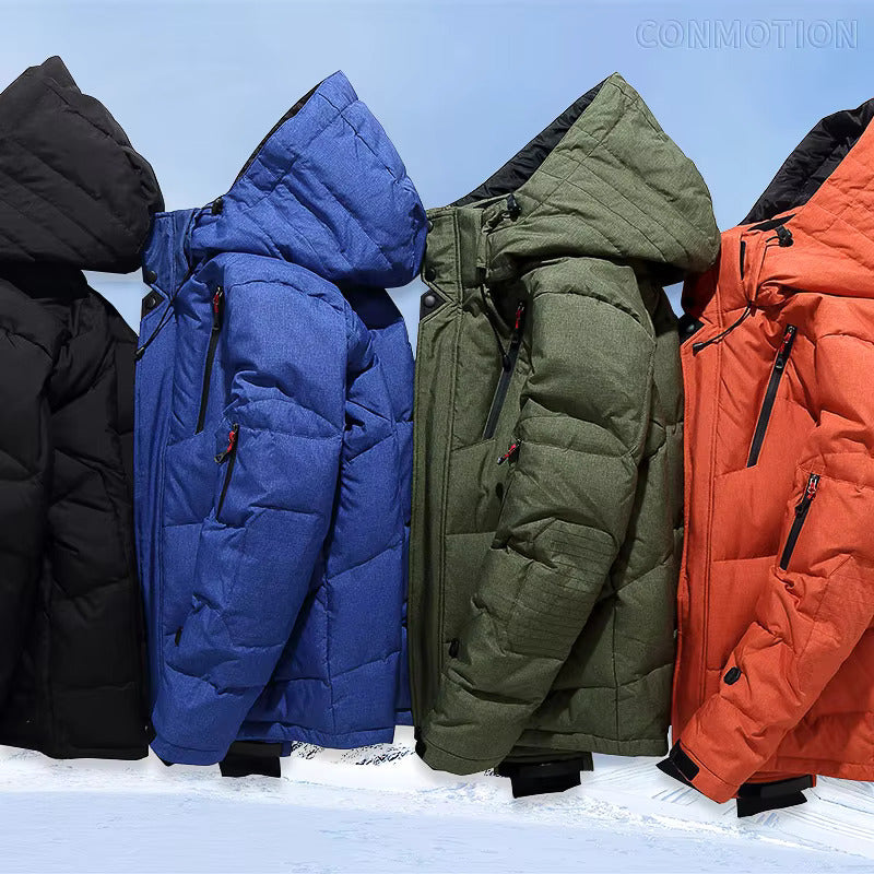 Winter Down Jacket - Thermally Lined - Water Repellent & Windproof