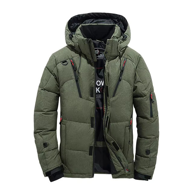 Winter Down Jacket - Thermally Lined - Water Repellent & Windproof